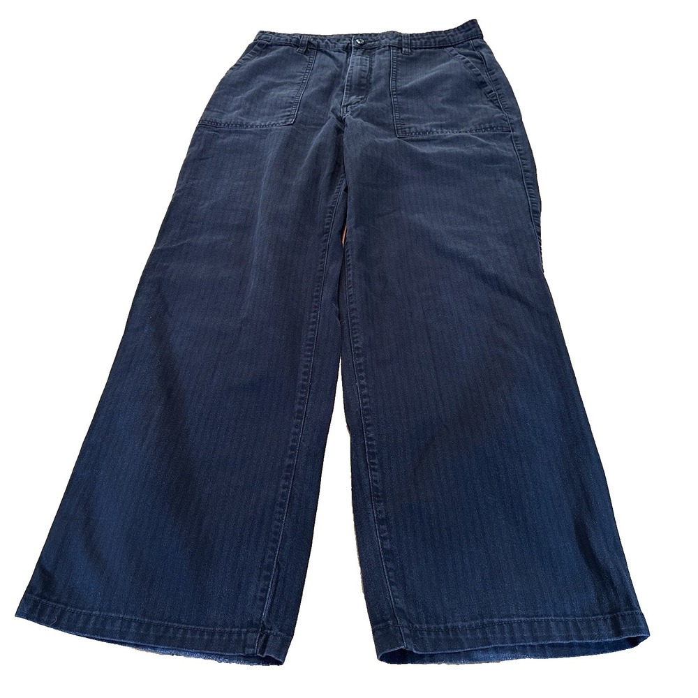 Vans Mens Loose Tapered Black Paratrooper Skater Pants 100% Cotton Size 28
